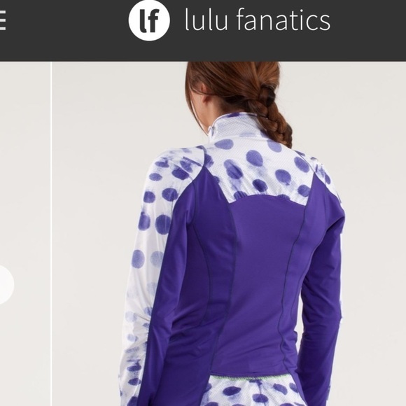 Lululemon Presta Packable Shirket Seaside Dot White / Bruised Berry Size 4 - Picture 2 of 15